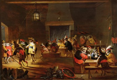 Apinat tavernassa (katso lisätietoja numerosta 92084) tekijältä Ferdinand van Kessel