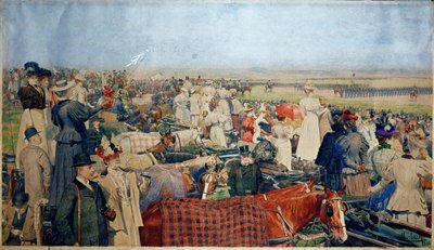 Kevätparaati Schmelzillä, Wienin suurimmalla paraatikentällä ... (akvarelli) tekijältä Ferdinand von Myrbach