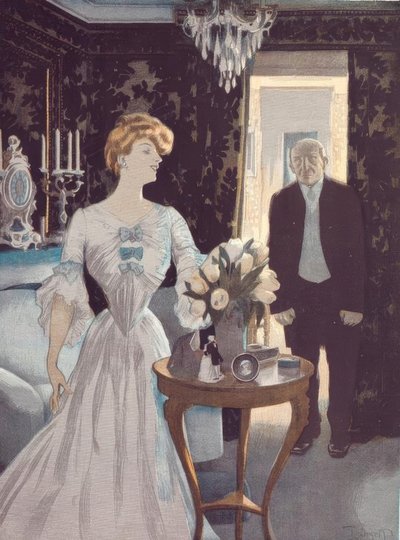 Mies pyörätuolissa. / Työnnä mieheni toimistoon tekijältä Ferdinand von Reznicek