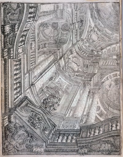 Kuvitus "Civil Architecture" tekijältä Ferdinando Galli Bibiena