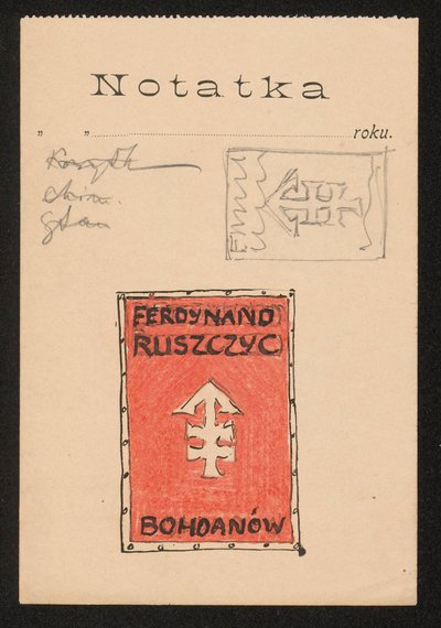 Exlibris Ferdynanda Ruszczyca - Entwurf tekijältä Ferdynand Ruszczyc