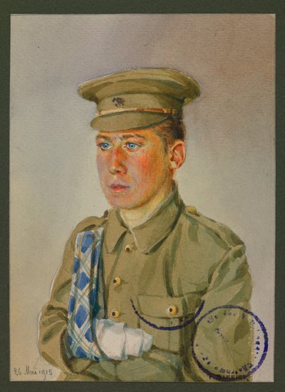Georges Haskell , brittiläinen sotilas Royal Scott Brightonissa, Gustrowissa tekijältä Fernand Barbier