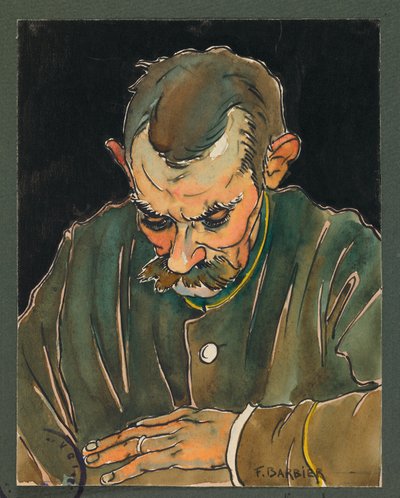 Phongeron lukee vaimonsa kirjeen, Gustrow... tekijältä Fernand Barbier