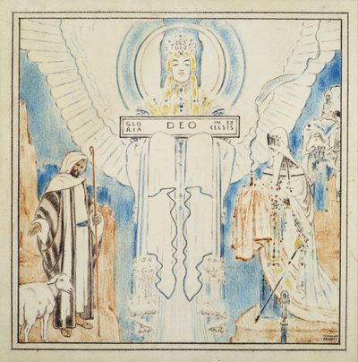 joulu enkeli; Joulu enkeli, tekijältä Fernand Khnopff