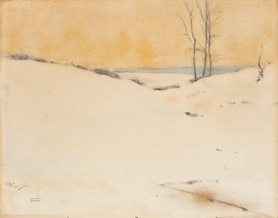 Lumessa, noin 1916 tekijältä Fernand Khnopff