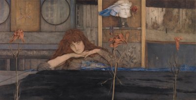 Lukitsen oven takanani tekijältä Fernand Khnopff