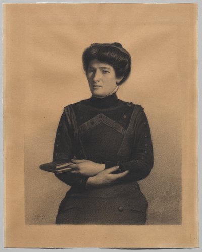 Madame Jules Ricardin muotokuva, os. Augustine Bulteau tekijältä Fernand Khnopff