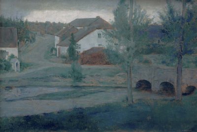 Kylän sisäänkäynti, 1885. tekijältä Fernand Khnopff