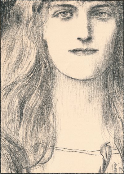 Kasvopää, 1898 tekijältä Fernand Khnopff