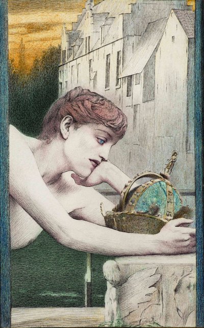 Kuollut kaupunki. Georges Rodenbachin kanssa, 1889. tekijältä Fernand Khnopff