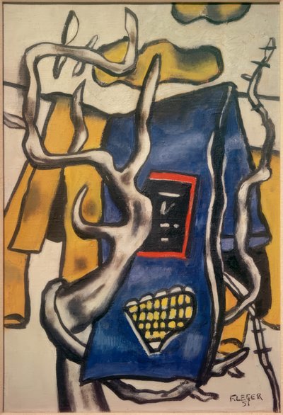 Sininen peitto maisemassa tekijältä Fernand Leger
