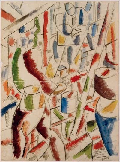 Soldiers digging a trench tekijältä Fernand Leger