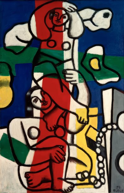 Moniväriset akrobaatit tekijältä Fernand Leger