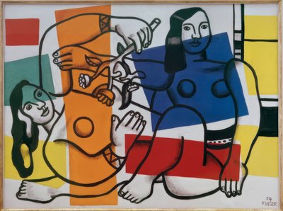 Kaksi naista kukkien kanssa tekijältä Fernand Leger
