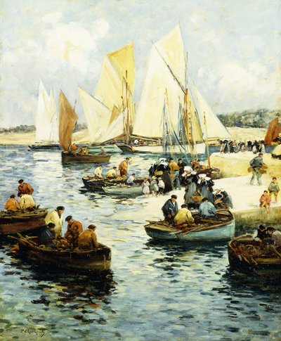 Kalastajien paluu Concarneauhun, tekijältä Fernand Legout Gerard
