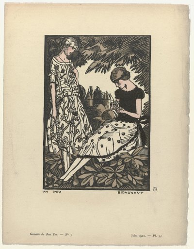 Gazette du Bon Ton, 1920 - nro 5, pl. 34: vähän paljon tekijältä Fernand Siméon