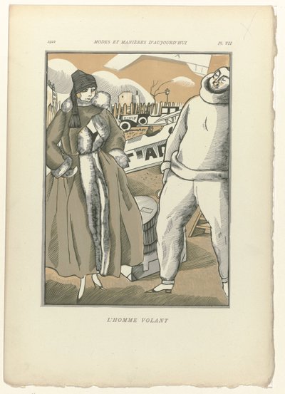 Nykyajan muoti ja tavat, 1922, Pl. 7: Lentävä mies tekijältä Fernand Siméon