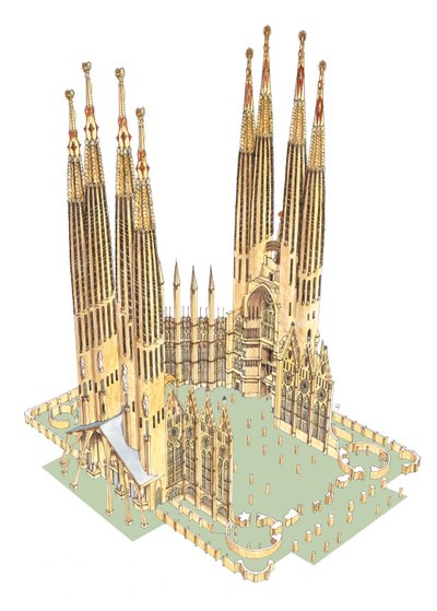 Pyhä perhe, Antonio Gaudi. Barcelona, Espanja tekijältä Fernando Aznar Cenamor