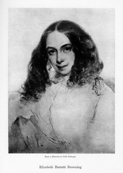 Elizabeth Barrett Browning, viktoriaanisen aikakauden englantilainen runoilija, 1800-luvun puoliväli. tekijältä Field Talfourd