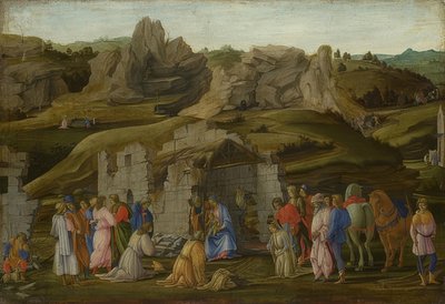 Maagien palvonta. Noin 1480 tekijältä Filippino Lippi