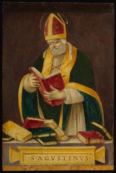 Pyhä Augustinus, noin 1490 (tempera paneelille). tekijältä Filippino Lippi