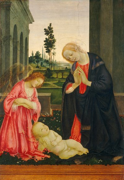 Lapsen palvonta, n. 14751480. tekijältä Filippino Lippi