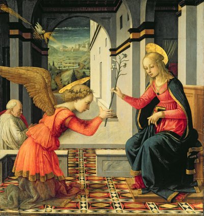 Ilmoitus (tempera paneelissa) tekijältä Filippo (and workshop) Lippi