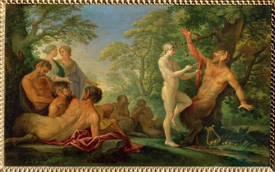 Le supplice de Marsyas - Marsyasin rangaistus, Kupari ... tekijältä Filippo (circle of) Lauri