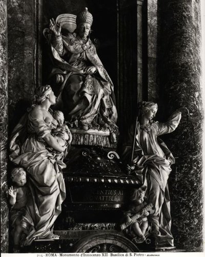 Muistomerkki paavi Innocentius XII:lle (1615-1700) (marmori) (m/v kuva) tekijältä Filippo Della Valle