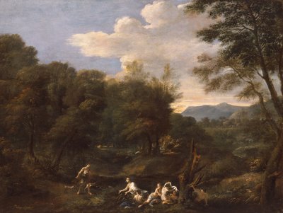 Diana ja Actaeon (öljy kankaalle) tekijältä Filippo Lauri