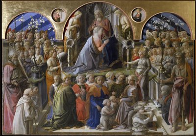 Neitsyen kruunaus (1441-1447, tempera puulla) tekijältä Filippo Lippi
