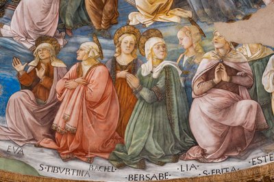Pyhät, yksityiskohta Marian kruunauksesta tekijältä Filippo Lippi