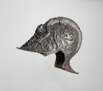 Burgonet, 1543 (teräs, kulta, tekstiili) tekijältä Filippo Negroli