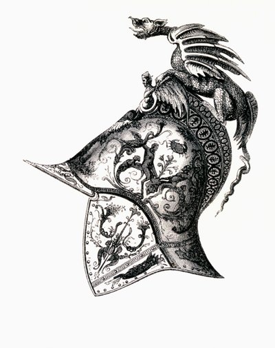 Ranskan kuningas Fransiskus I:n damassiinikypärä, 1855. tekijältä Filippo Negroli