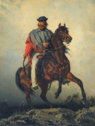 Garibaldi hevosen selässä tekijältä Filippo Palizzi