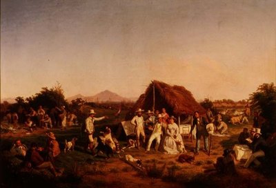 Napoli Ferdinand II:n metsästysseurue tekijältä Filippo Palizzi