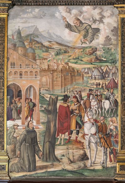 Pyhä ilmestyy siunatulle Luca Belludille ennustamassa Padovan, pyhien koulun, vapautumista tekijältä Filippo da Verona