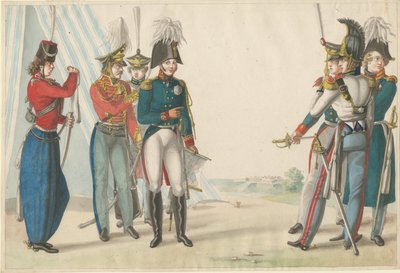 Tsaari Aleksanteri I ja venäläiset upseerit, 1815 tekijältä Finert