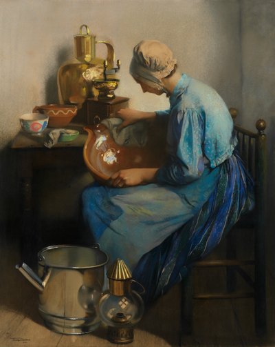 Siivooja (öljy kankaalle) tekijältä Firmin Baes