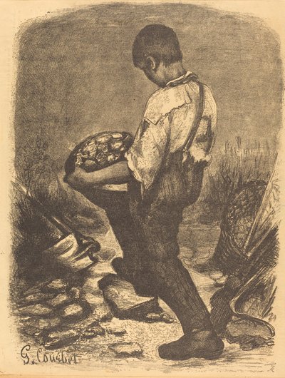 Kivenmurtaja tekijältä Firmin Gillot after Gustave Courbet