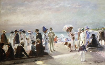 Beach Scene; Scene de Plage tekijältä Firmin Marcelin Michelet