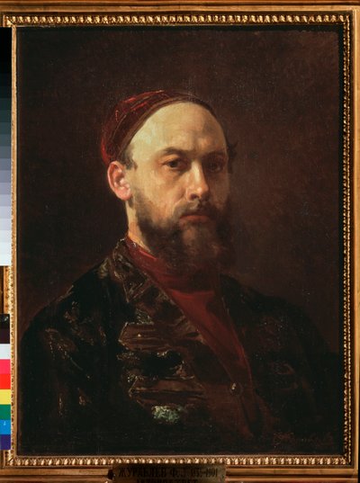 Autoportrait (omamuotokuva) - Firs Sergeevich Zhuravlev (1836-1901) maalaus, öljy kankaalle, venäläinen taide 1800-luvulla - Valtion Tretjakovin galleria, Moskova tekijältä Firs Sergeevich Zhuravlev