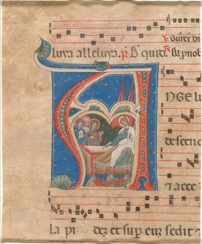 Kolme pyhää naista haudalla tekijältä First Master of the Cortona Antiphonaries