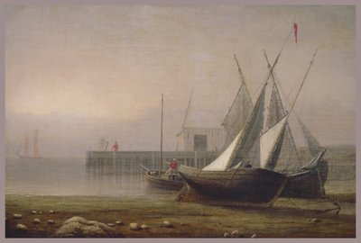 Kalastusveneet laskuveden aikaan, noin 1850-luku tekijältä Fitz Henry Lane