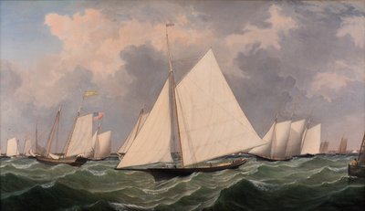 New Yorkin purjehdusseuran regatta, 1856 tekijältä Fitz Henry Lane