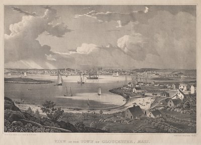 Näkymä Gloucesterin kaupunkiin, Mass. tekijältä Fitz Henry Lane