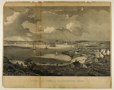 Näkymä Gloucesterin kaupunkiin, Massachusettsin osavaltio tekijältä Fitz Henry Lane