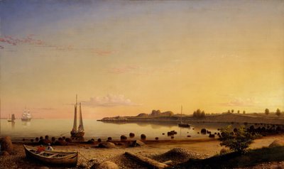 Stage Fort Gloucesterin sataman yli, 1862. tekijältä Fitz Hugh Lane