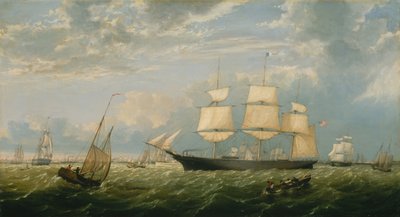 Golden State saapuu New Yorkin satamaan, 1854. tekijältä Fitz Hugh Lane