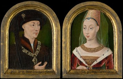 Filip Hyvä, Burgundin herttua; Isabelle Bourbonilainen (). tekijältä Flemish